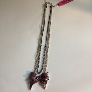 Vintage Betsy Johnson Bow Necklace
